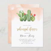 Haushaltsblush Wasserfarbe & Kaktus Probe Abendess (Vorne/Hinten)