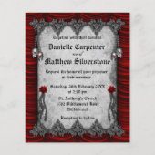 Haushaltsblut Rose und Einladung zur Hochzeit von  Flyer (Vorne)