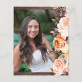 Haushaltsblüte und Pfirsichblüte Rustikales Foto (Rückseite)