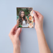 Haushaltsblüte und Pfirsichblüte Rustikales Foto Flyer (Gruppe)