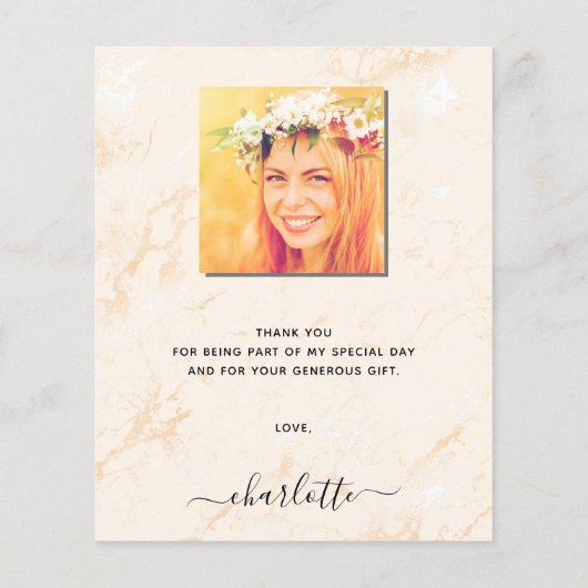 Haushaltsblütenpampas Abschluss danke (Rückseite)