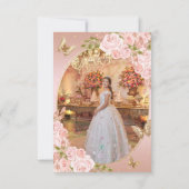 HAUSHALTSBLÜTTENSCHmetterling Quinceanera-Foto Mitteilungskarte (Rückseite)