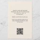 Haushaltsbogen 3-Foto-Beige QR-Kodex Save the Date (Rückseite)