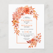 HAUSHALTSbogen und Blume QR-Hochzeit im Herbst (Vorderseite)