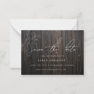 HAUSHALTSBOHO BlumenWedding rettet das Datum Mitteilungskarte