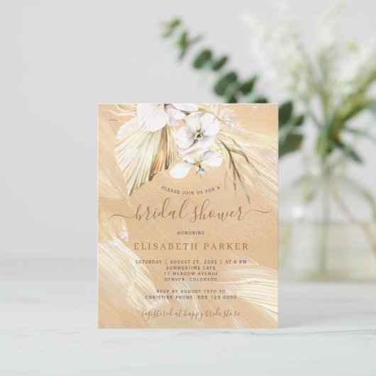 Haushaltsboho Pampas Gras Brautdusche (Stehend Vorderseite)