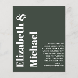 HAUSHALTSBOLD-Typografie Hochzeit einladen Minimal Flyer