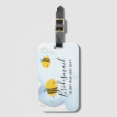 HAUSHALTSBREITE Brautparty GIBT Bumble BIES Gepäckanhänger (Vorderseite Vertikal)