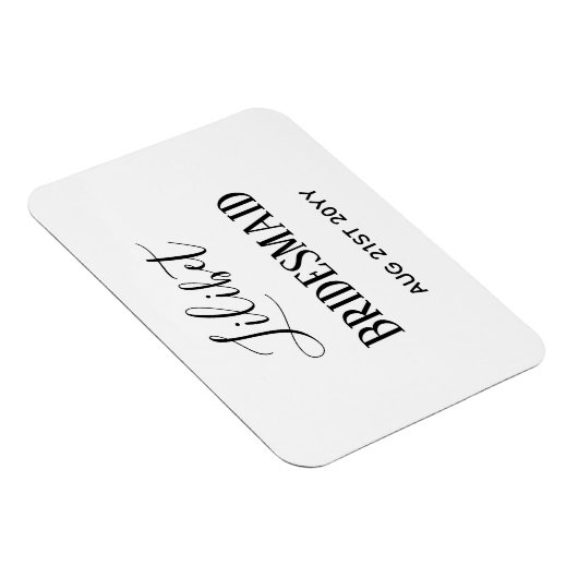 HAUSHALTSBREITE Brautparty gibt Schwarz-weißen Ges Magnet (Rechte Seite)