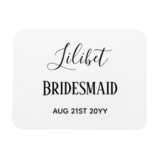 HAUSHALTSBREITE Brautparty gibt Schwarz-weißen Ges Magnet (Horizontal)