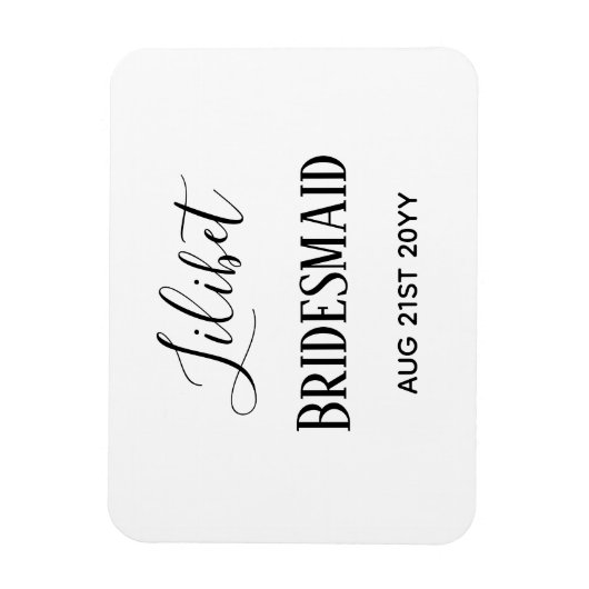 HAUSHALTSBREITE Brautparty gibt Schwarz-weißen Ges Magnet (Vertikal)