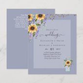 HAUSHALTSBREITERINVITATIONEN Rustikale Sonnenblume (Vorne/Hinten)