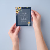 HAUSHALTSBREITERINVITATIONEN Rustikale Sonnenblume Flyer (Gruppe)