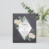 HAUSHALTSBREITERINVITATIONEN - Silber der weißen R (Stehend Vorderseite)