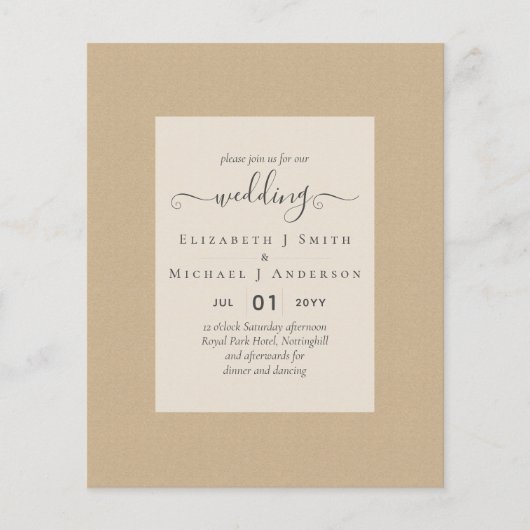 HAUSHALTSBREITERSUCHUNGEN - Minimalistisches Skrip (Vorderseite)