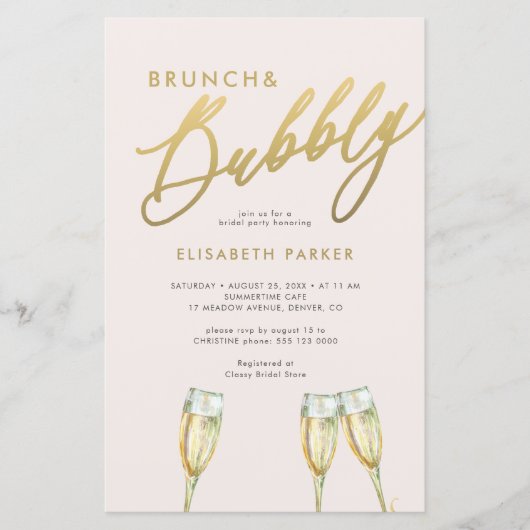 Haushaltsbrunch und Brautdusche (Vorderseite)