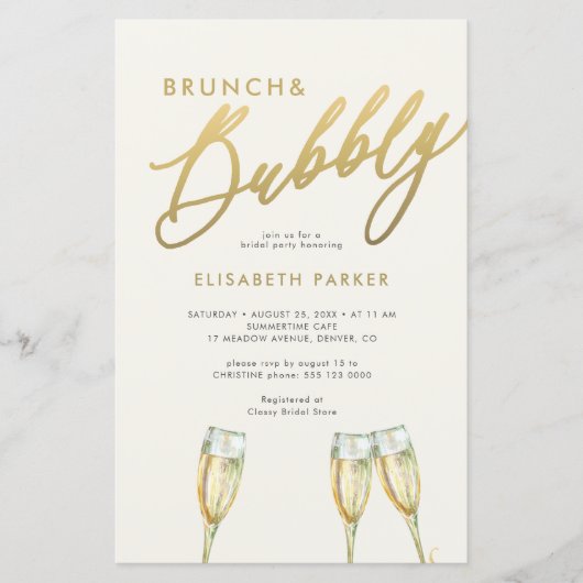 Haushaltsbrunch und Brautdusche (Vorderseite)