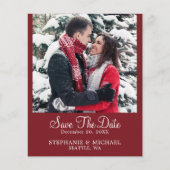 HAUSHALTSBugund benutzerdefiniertes Foto Hochzeits (Vorderseite)