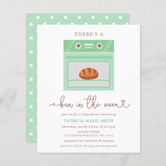 Haushaltsbun in der neutralen Babydusche des Ofens (Vorne/Hinten)