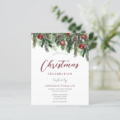 Haushaltsbüro oder Party Einladung für Weihnachten (Stehend Vorderseite)