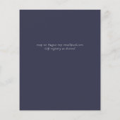 HAUSHALTSButterfliegen Dusty Blue Wedding Flyer (Hinten)