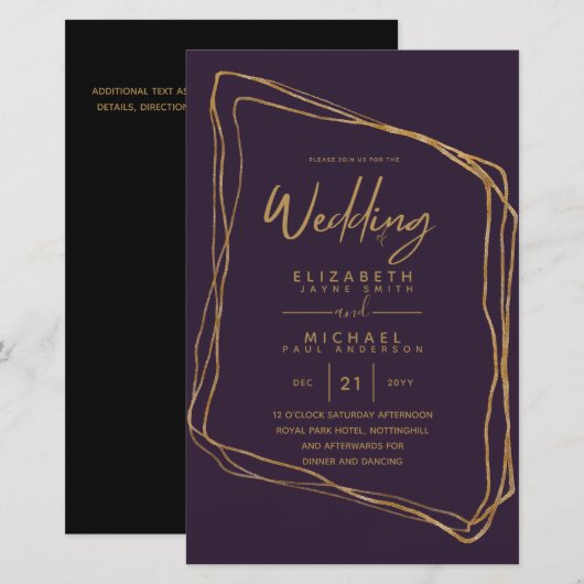 HAUSHALTSColor Trends GOLD Wedding laden Moderne e (Vorne/Hinten)
