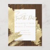 HAUSHALTSDATEN GERETTET Gold Foil Glitzer Abstrakt (Vorderseite)