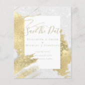 HAUSHALTSDATEN GERETTET Gold Foil Glitzer Abstrakt (Vorderseite)
