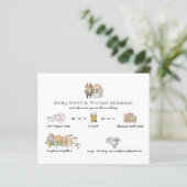 HAUSHALTSDATUM - Einladungen zum Hochzeitstag (Stehend Vorderseite)