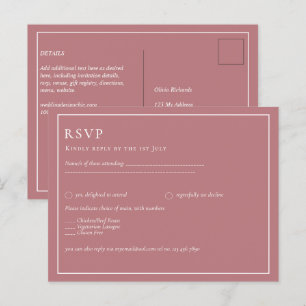 HAUSHALTSDAUER Rose Monochrome UAWG Einfach Schlic Postkarte