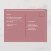 HAUSHALTSDAUER Rose Monochrome UAWG Einfach Schlic Postkarte (Rückseite)