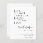 Haushaltsdusche, bevor sie sagen, ich tue Bridal (Vorne/Hinten)