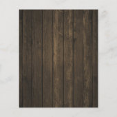 Haushaltsdusche Rustikale Holzeinladung Flyer (Hinten)