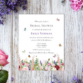 Haushaltseinfaches Brautparty mit Blumenschmetterl