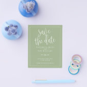Haushaltseinfaches Elegant Save the Date Sage Gree Flyer (Einzeln)