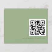Haushaltseinfaches QR-Code Hochzeitssage Green UAW (Rückseite)