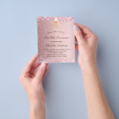 Haushaltseinladung der ersten Kommune in Rosa Flyer (Gruppe)