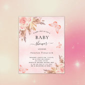 Haushaltseinladung für Baby Dusche Schmetterling P Flyer