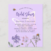 Haushaltseinladung für Brautparty-Violett (Vorderseite)