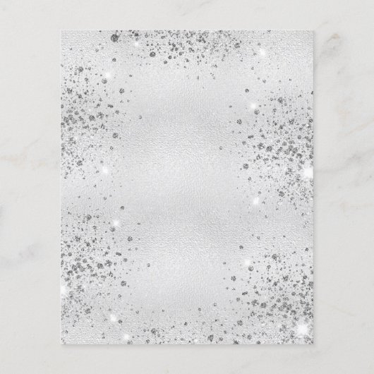 Haushaltseinladung für süße 16 Glitzer (Rückseite)