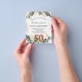 Haushaltseinladung zum 50. Geburtstag für Eukalypt Flyer (Gruppe)