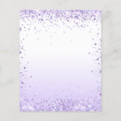 Haushaltseinladung zum Geburtstag gegen Violett (Rückseite)