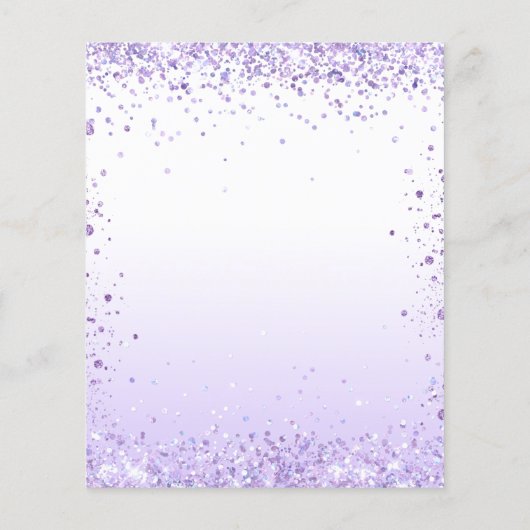 Haushaltseinladung zum Geburtstag gegen Violett (Rückseite)