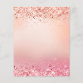 Haushaltseinladung zur Rose Quinceanera Rosa Ballo Flyer (Hinten)