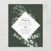 HAUSHALTSEINLADUNGEN Grüne Eukalyptus (Vorderseite)