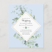 HAUSHALTSEINLADUNGEN Grüne Eukalyptus (Vorderseite)