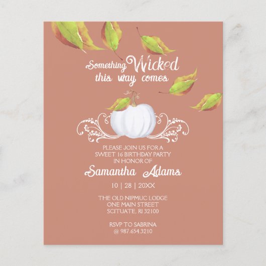 Haushaltseinladungen Schweden 16 Geburtstag Flyer (Vorne)