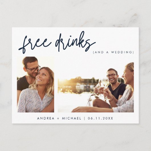 Haushaltseinsätze speichern Datum zurück Einladungspostkarte (Vorderseite)