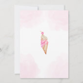 Haushaltseiscreme aufgefüllt rosa Brautparty Einladung (Rückseite)