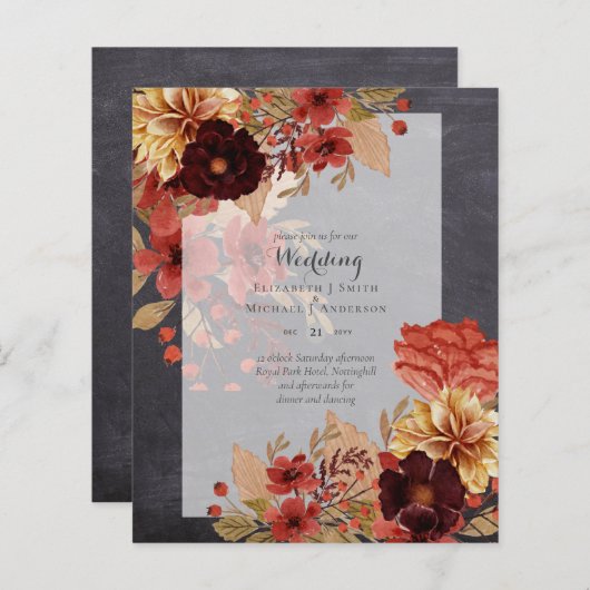 HAUSHALTSFALL Blumenhochzeit - Dusky (Vorne/Hinten)